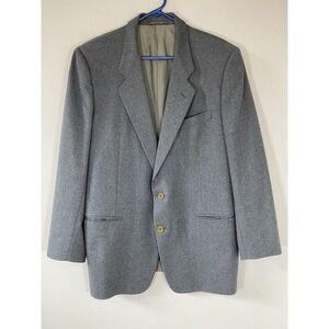 Corneliani Gray Two Button Suit Jacket 43R Virgin Wool Italian Blazer Sport Coat